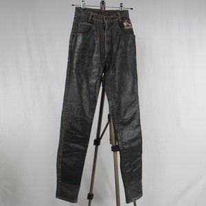 Cottage Craft Denim & Leather Pants
